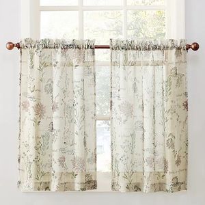 Wildflower Sheer curtain 3-piece set